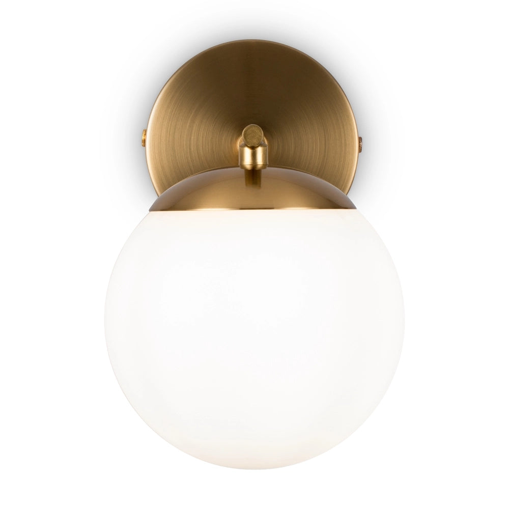 Applique Maytoni Marble MOD187WL-01BS ottone sfera bianca