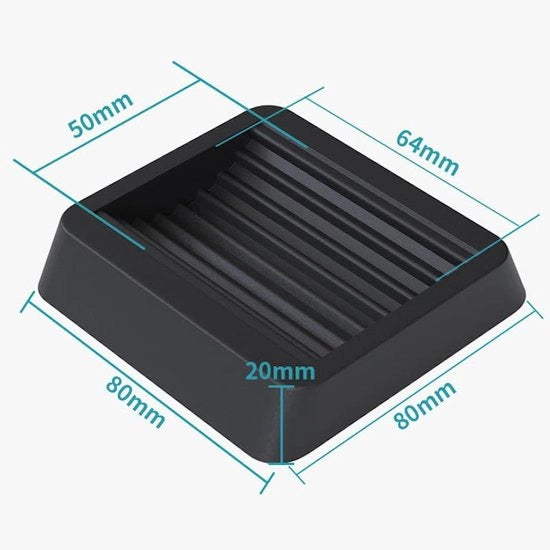 Pads di fissaggio per ruote inclinabili, supporti per ruote, piedini di fissaggio per ruote, accessori per computer, ruote inclinabili per sedie da ufficio, tappeti antiscivolo, pads clip, 4 pezzi