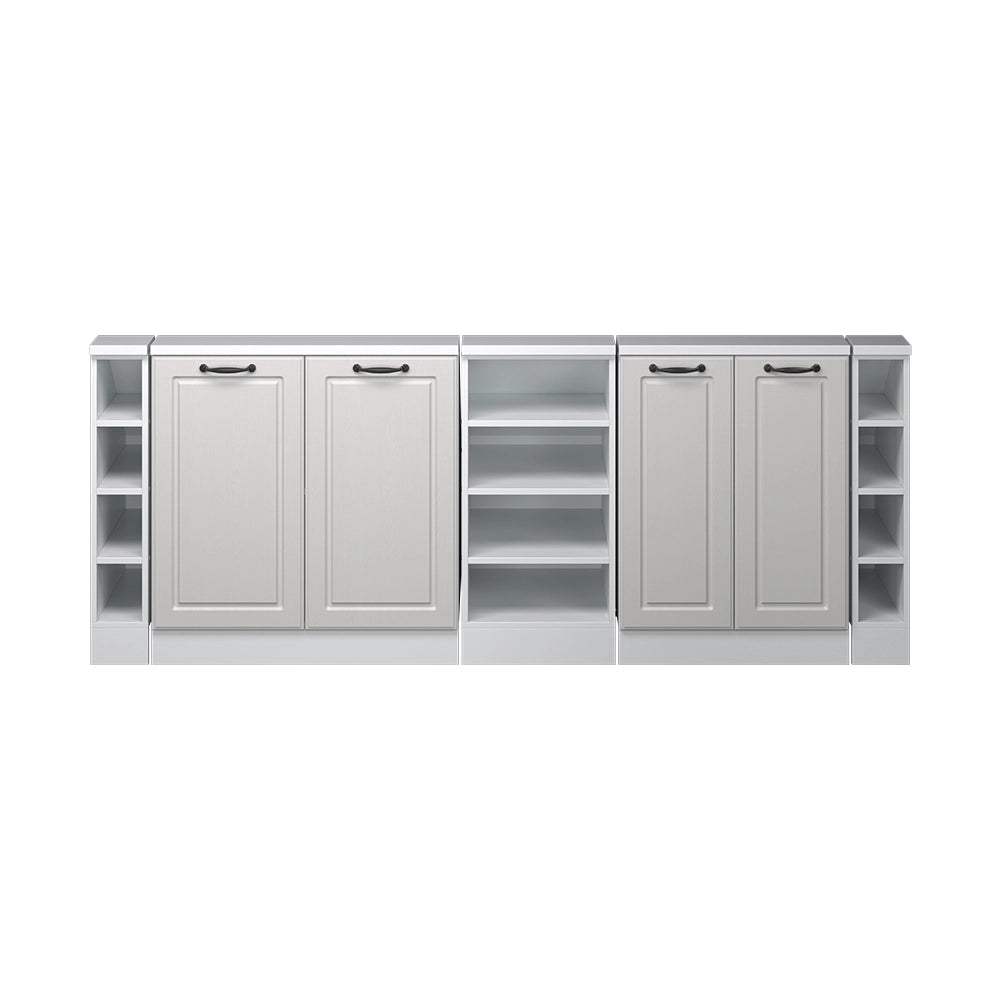 Set di mobili sottotetto Rion Bianco rustico/Bianco Set di 5 Vicco