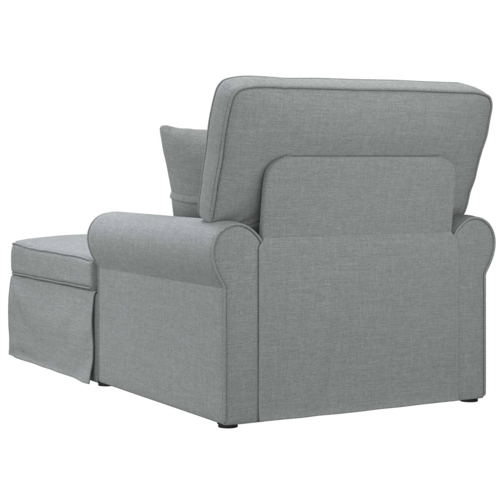 Chaise Longe con Gonna con cuscino 3 pz Grigio chiaro Tessuto CFW3212539