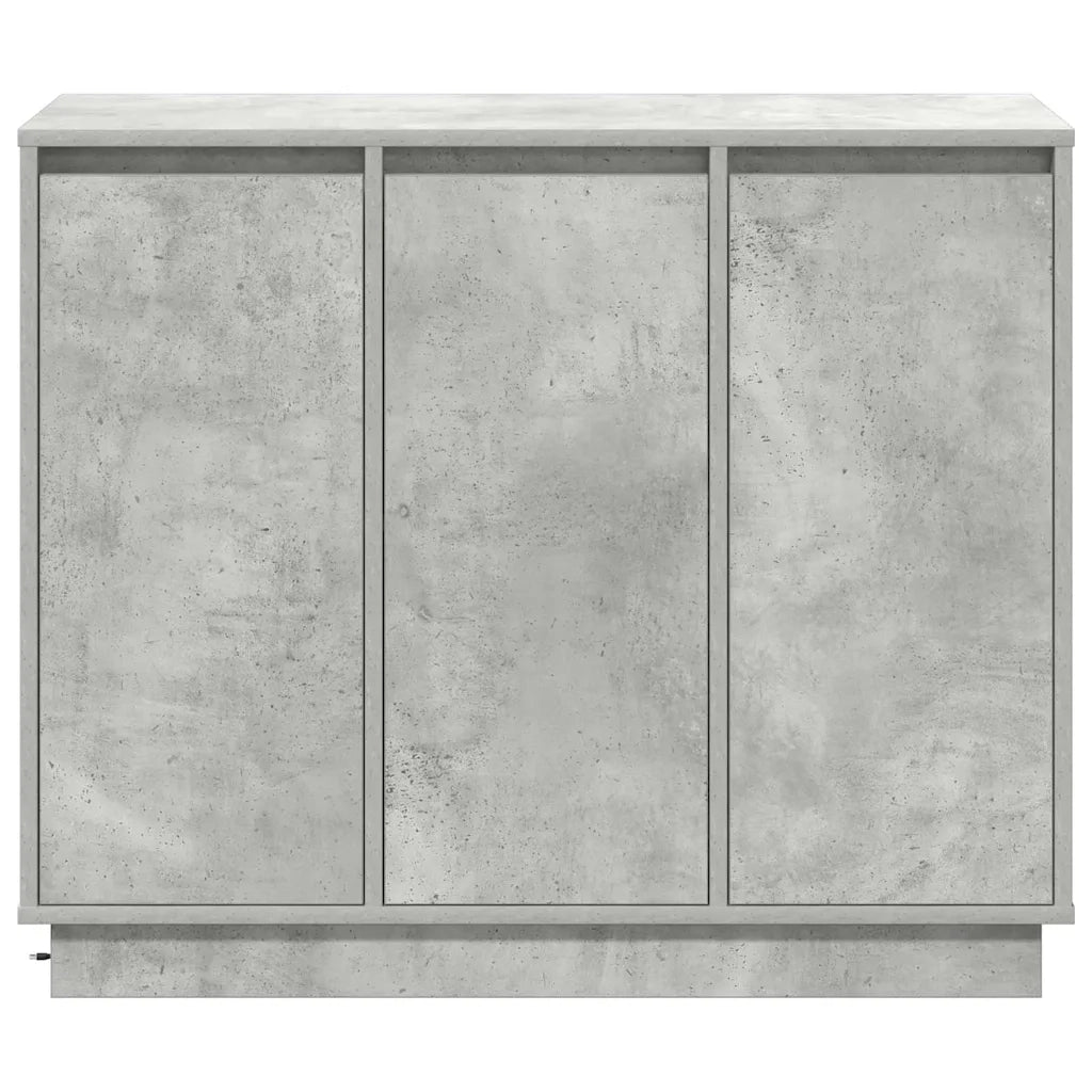 Madia LED Grigio cemento 90 x 32 x 75 cm Legno multistrato 869677