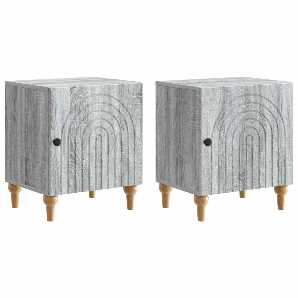 Armadio da Notte 2 pcs Grigio Sonoma 43 x 34,5 x 50 cm