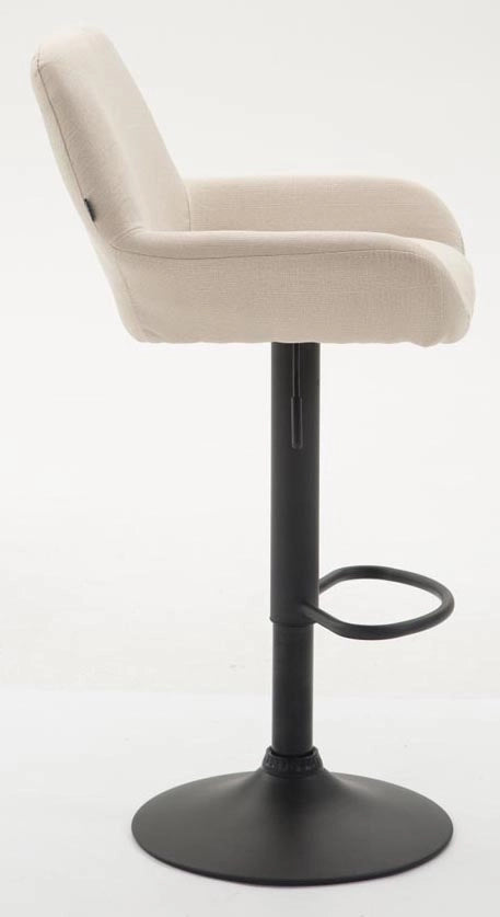 Sgabello Braga in tessuto crema,nero