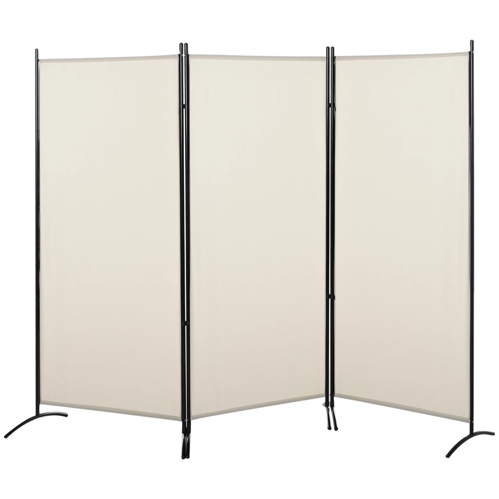 Biombo ¨C zephmum ¨C 3 pannelli 182x253 cm beige metallo