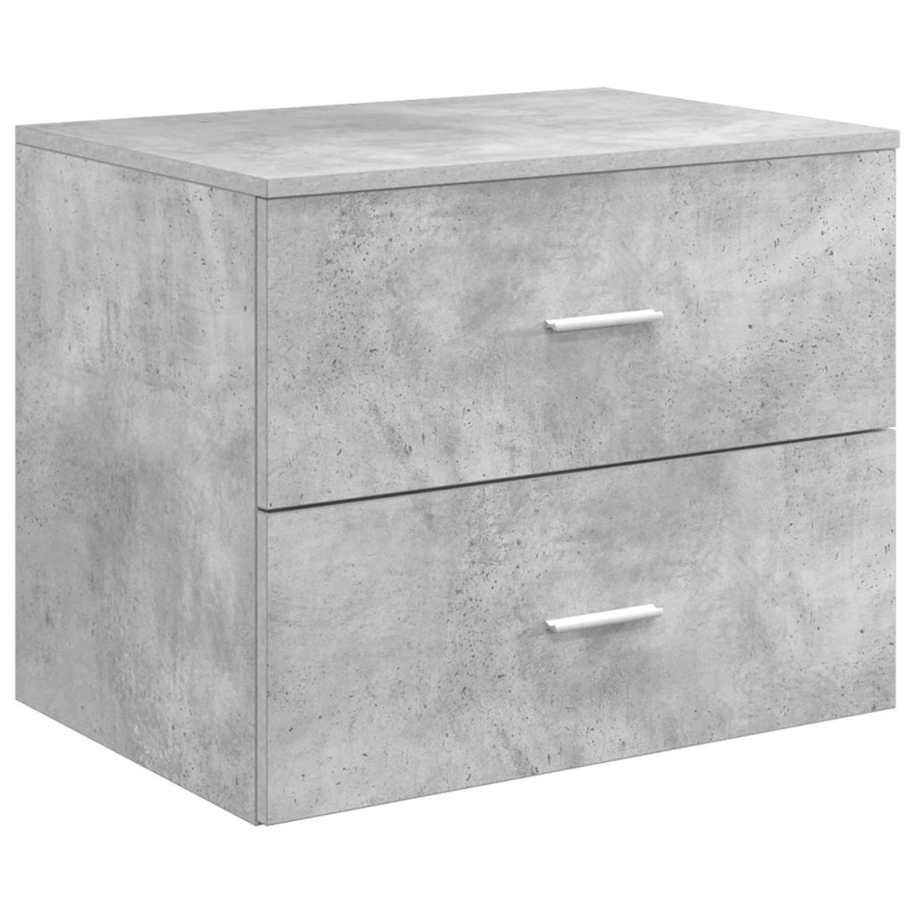 Set di mobili per il bagno 3 pz Grigio Cemento 3405918