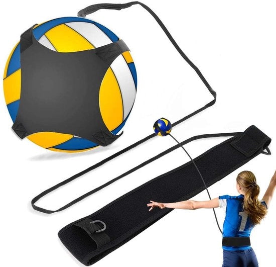 Apparato di allenamento per volley - Kit di servizio - Cintura di servizio - Esercizi individuali - Sostenibile - Materiale flessibile - Ideale per bambini - Strumento di allenamento per volley
