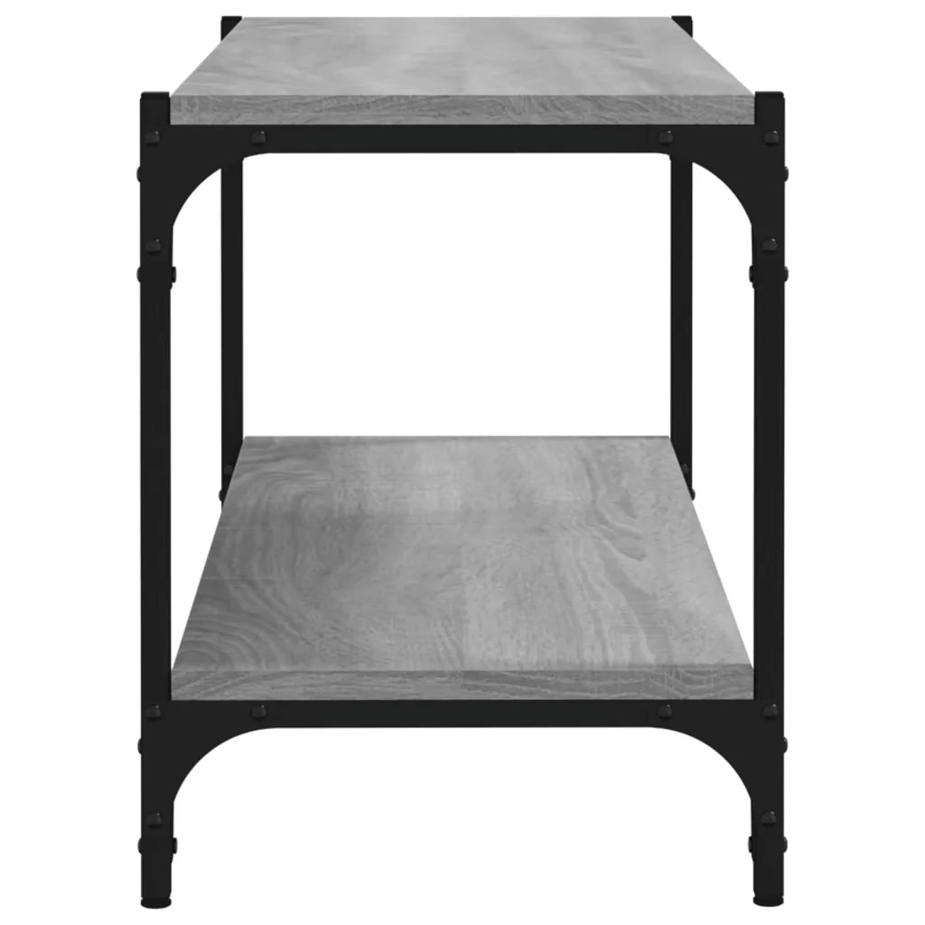 Mobile TV Grigio Sonoma 80x33x41 cm Legno Multistrato e Acciaio cod mxl 18712