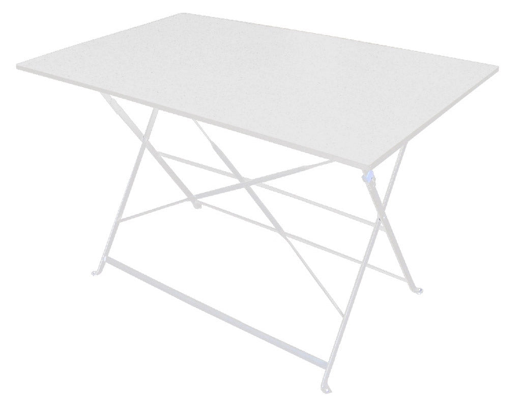 Tavolo Rettangolare da Giardino 110x70 cm in Ferro Vorghini Bistrò Avorio