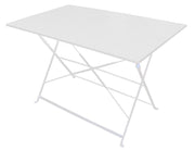 Tavolo Rettangolare da Giardino 110x70 cm in Ferro Vorghini Bistrò Avorio