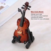 Violino Miniaturo in Legno - Decorazione per la Sala da Pranzo - Accessori per la Casa dei Bambini - Simulazione di Strumento Musicale - Decorazione Elegante - Materiale Sicuro