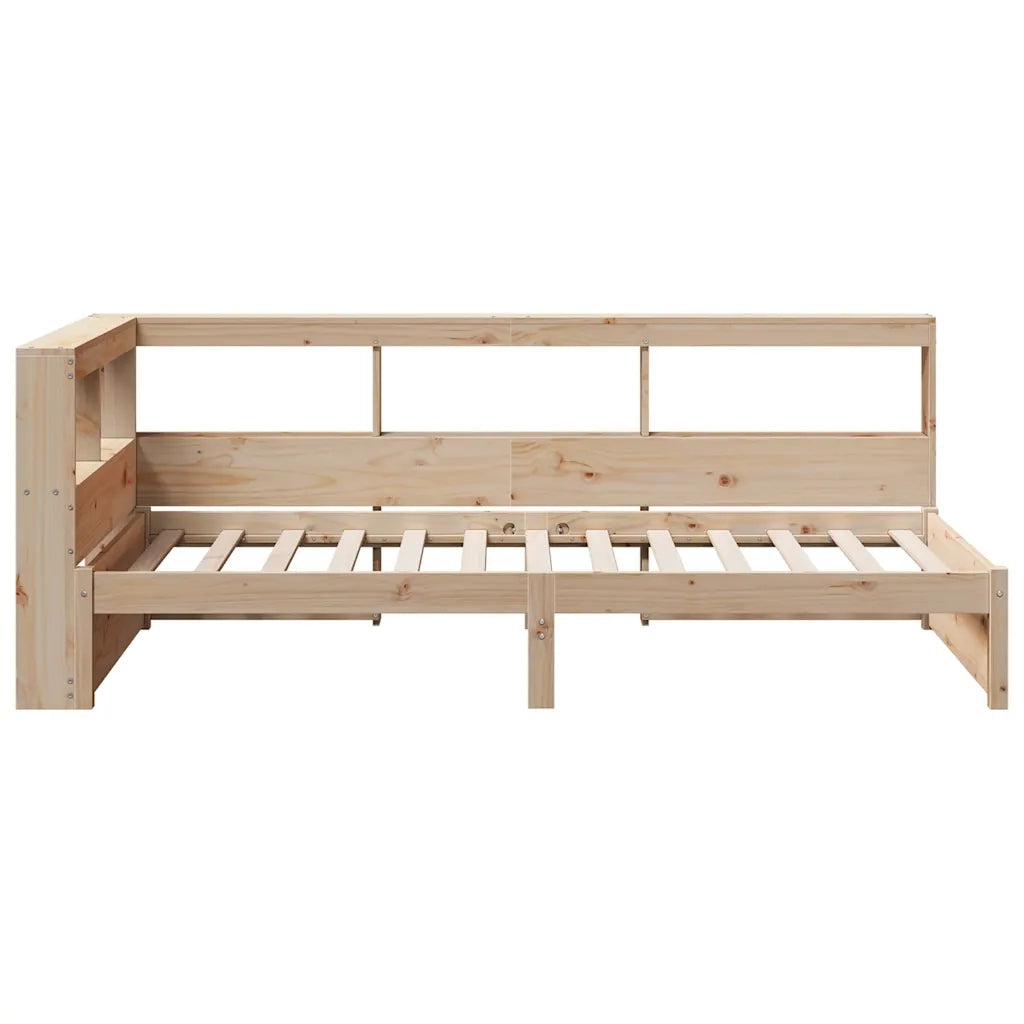 Giroletto con Libreria senza Materasso-Struttura Letto con contenitore 75x190 cm in Legno Pino 160792