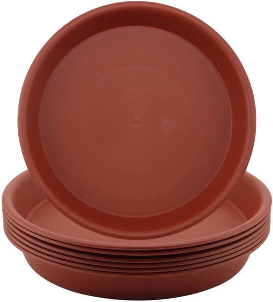 Piatto per piante 30 cm - Sostegno rotondo - Colore terracotta - Materiale plastico - Per interni/esterni - Solido e impermeabile