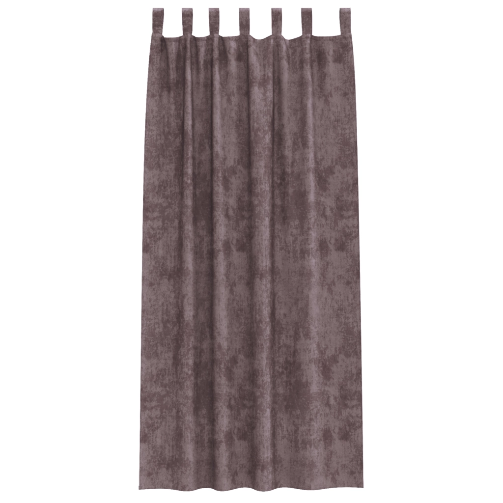 Tende in Velluto 2 pz con occhielli Marrone 245x140 cm