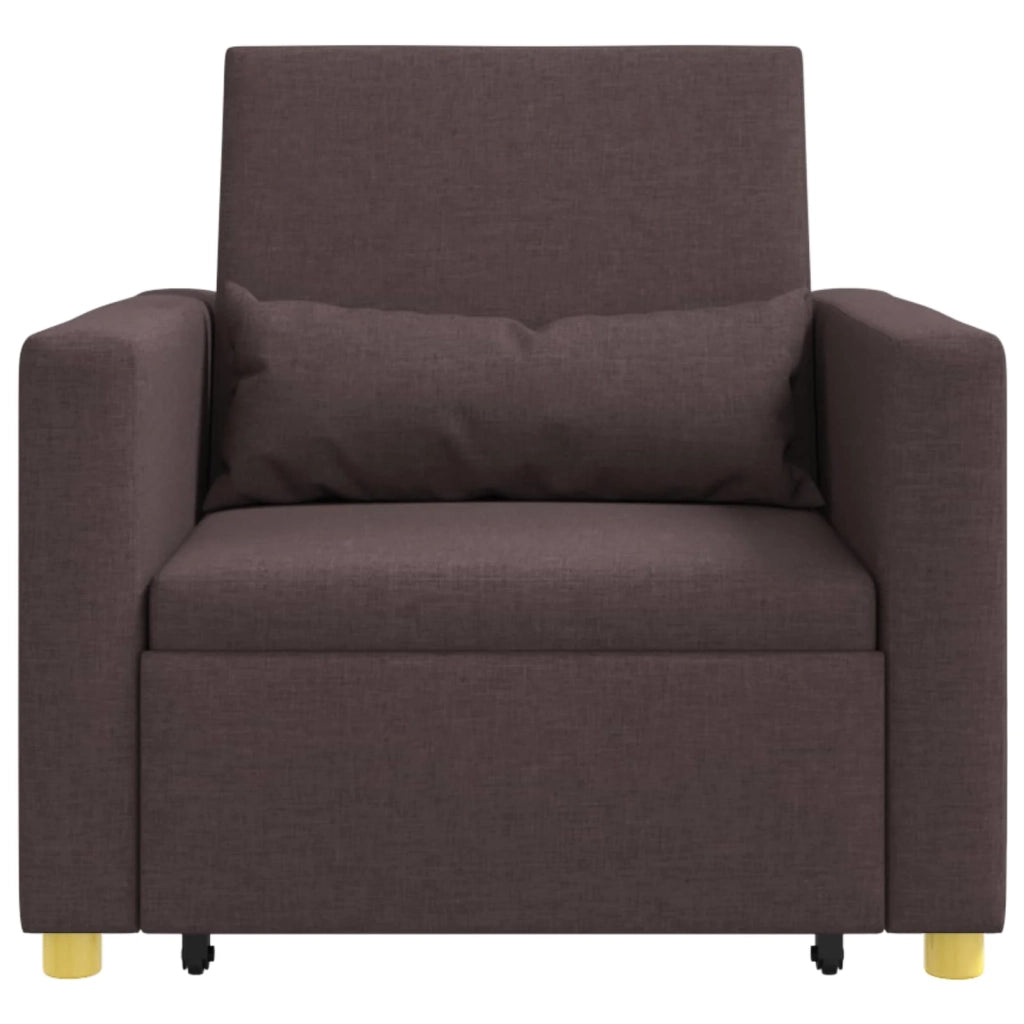 Divano letto estraibile singolo Marrone scuro 90 x 165 x 87 cm 42002688