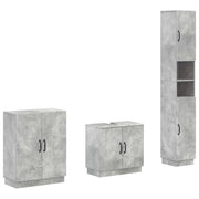 Set di armadietti da bagno in 3 pezzi HOORN Grigio Cemento 3417471