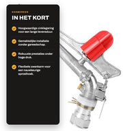 Sistema di irrigazione a sprinkler con alta pressione - Zwenksproeier - Accessori per irrigazione - Sostenibile - Lega di rame - Installazione semplice - Irrigatore a sprinkler