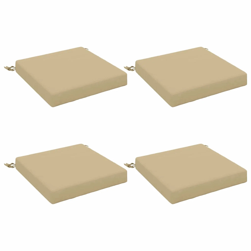 Cuscini per Sedia in 4 Pezzi SOEST 4 pz 100% Poliestere Beige 944395