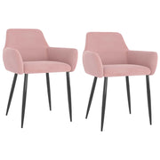 Sedie da Pranzo 2 pz Rosa in Velluto cod mxl 31494