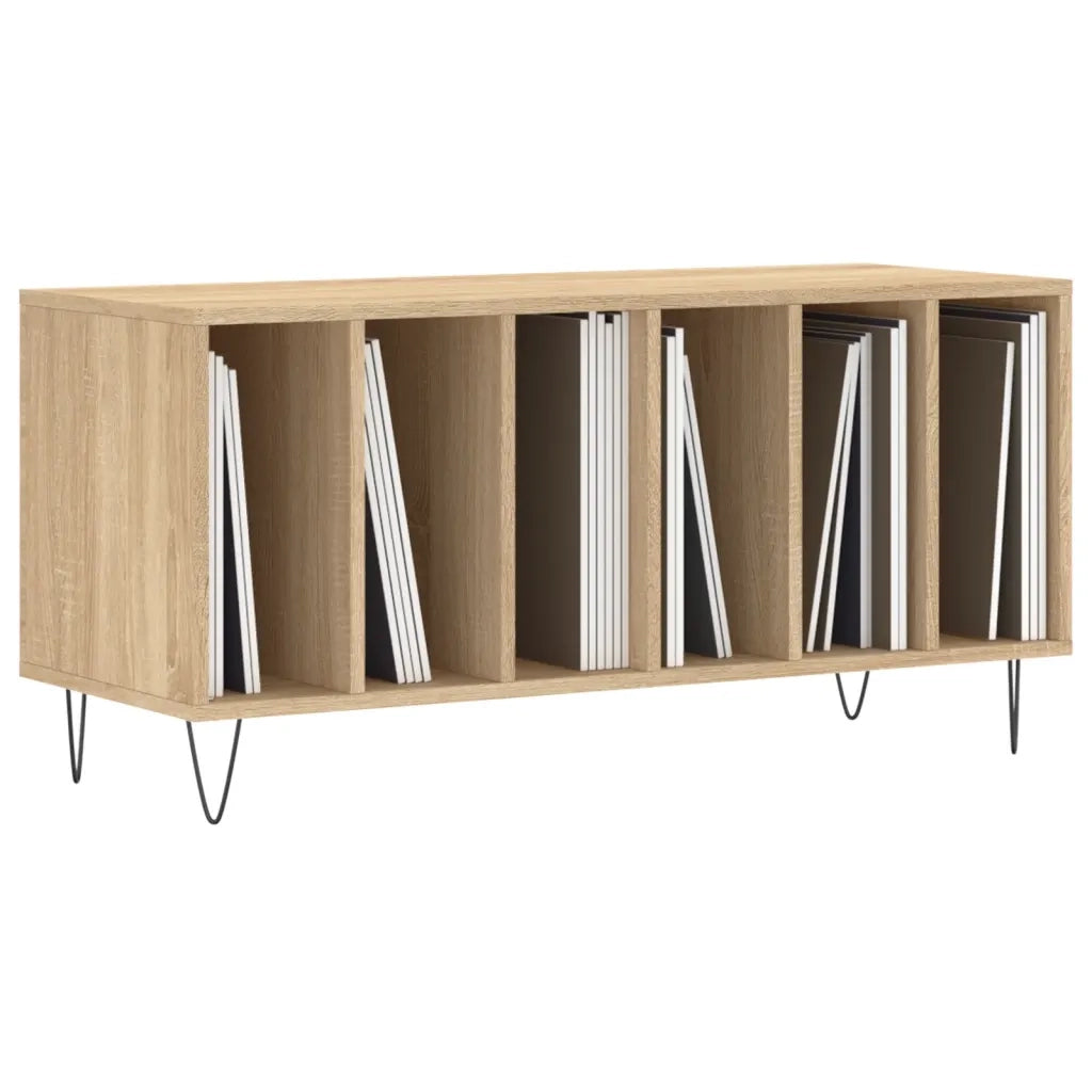 Mobile Porta Dischi Rovere Sonoma 100x38x48cm Legno Multistrato 831751