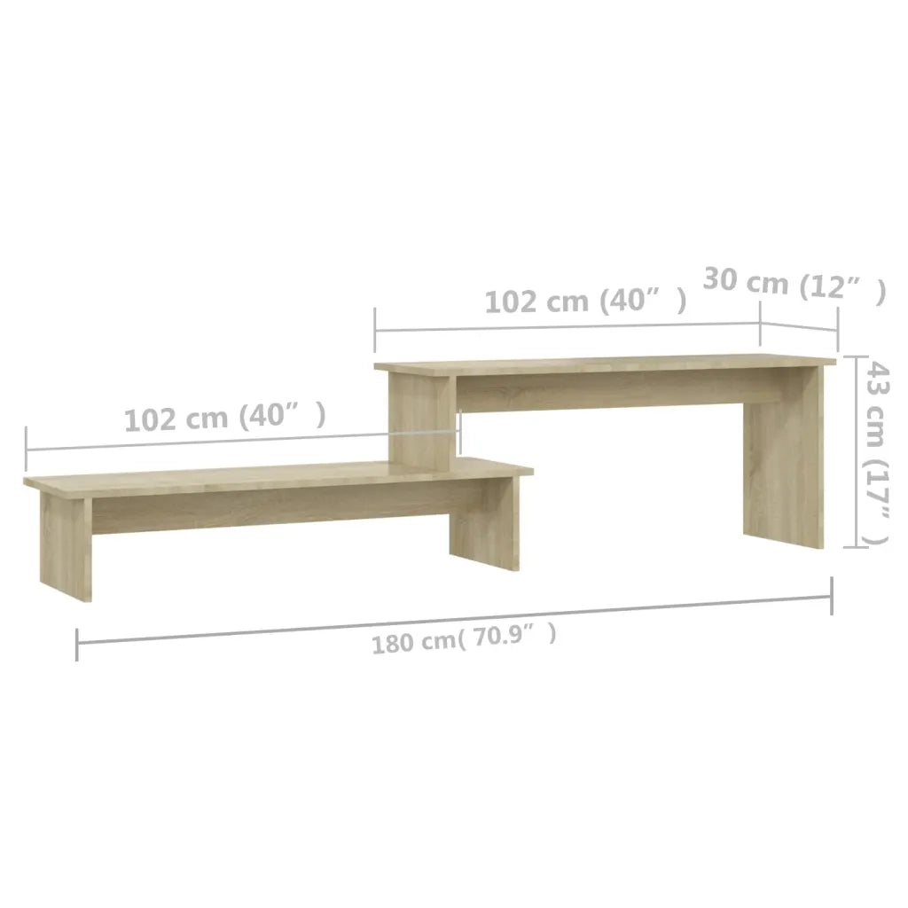 Mobile Porta TV Rovere Sonoma 180x30x43 cm in Truciolato cod mxl 13086