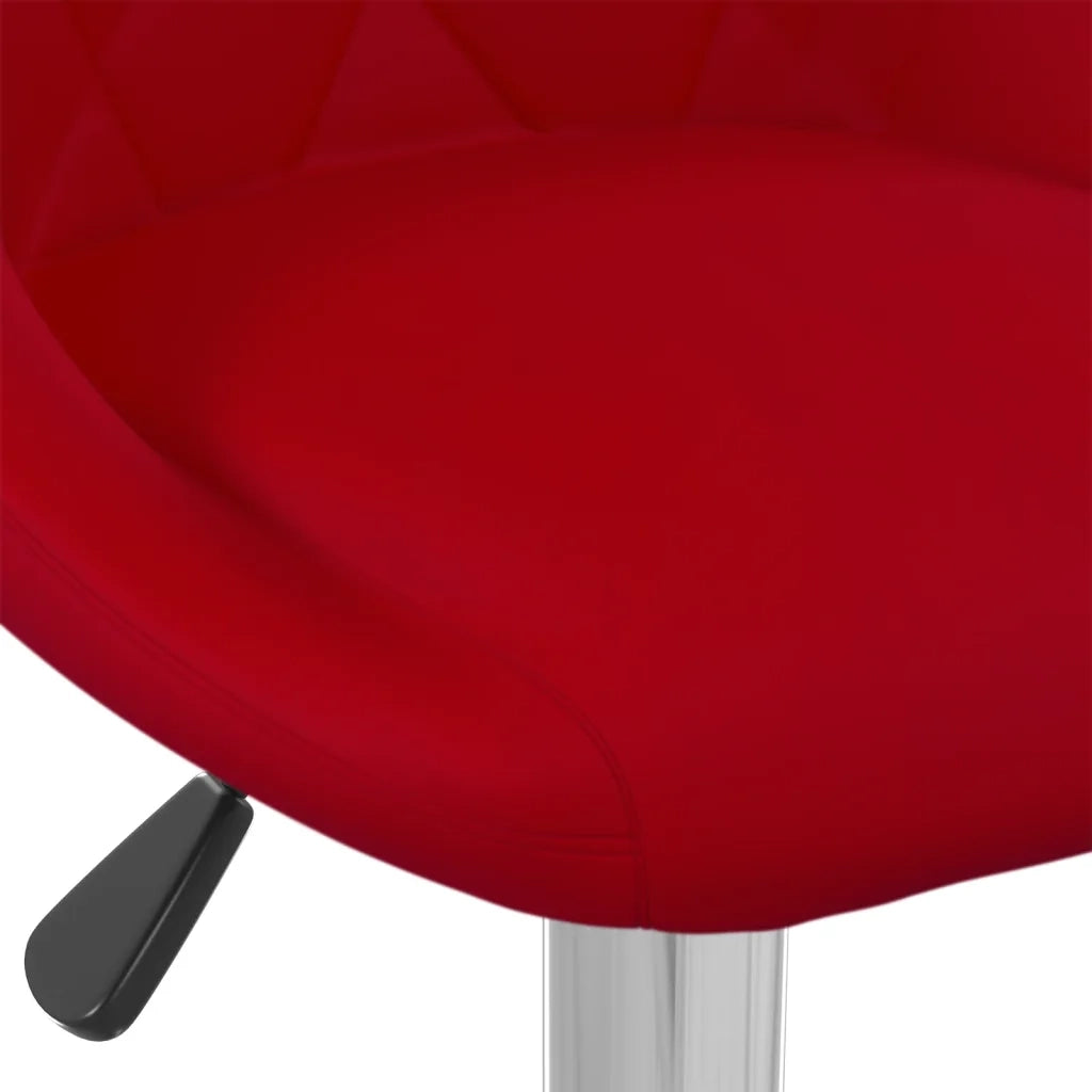 Sgabelli da Bar 2 pz Rosso Vino in Velluto cod mxl 65459