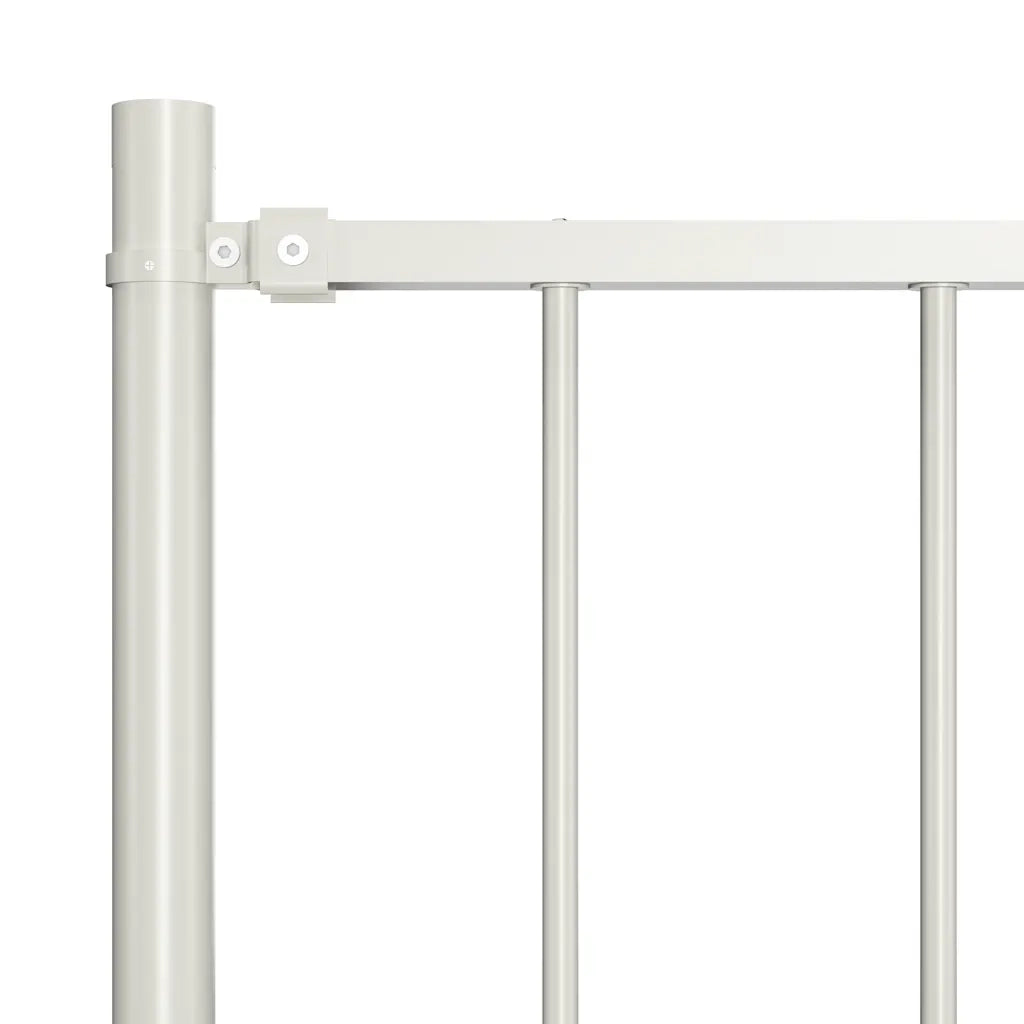 Pannello di recinzione | Recinzione da Giardino Woerden con pali in acciaio 1,7x0,75 m Bianco