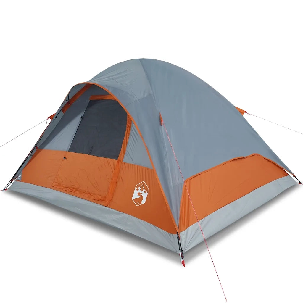 Tenda Familiare a Cupola 6 Persone-Tenda da campeggio Arancione Impermeabile 324001