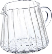 Melkkan in vetro trasparente, mok per latte, vaso per latte, melkkan con cremificatore, vaso per latte e crema, bicchiere per colazione, bicchieri per latte