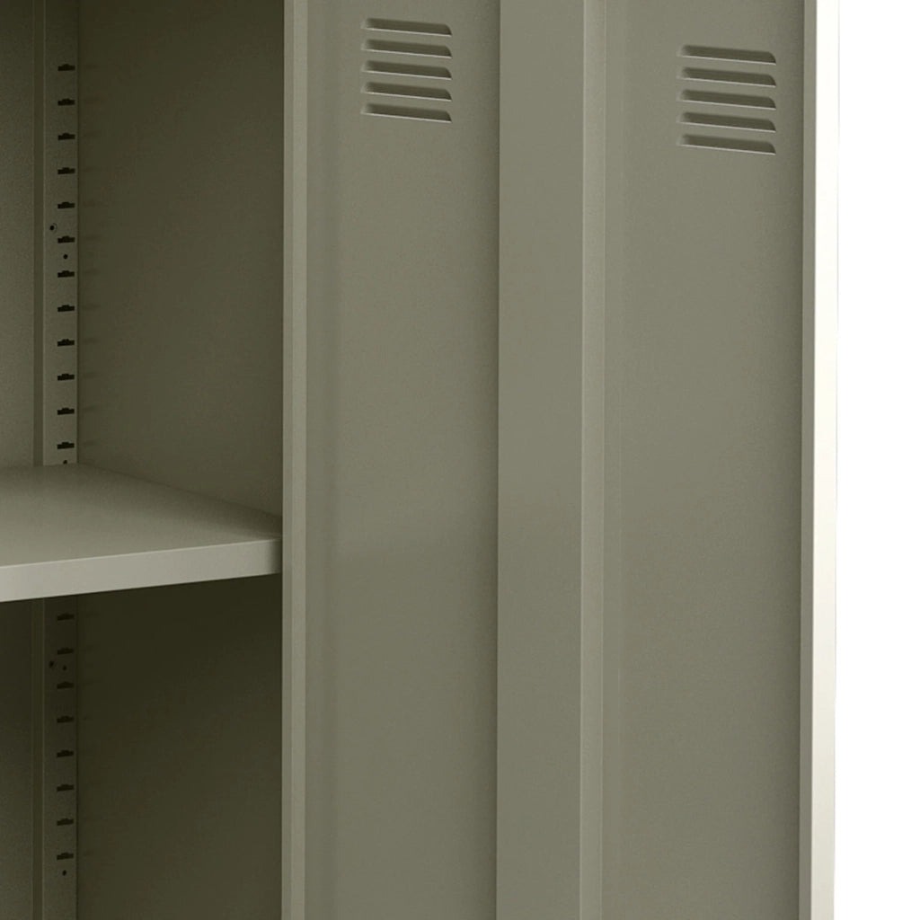 Armadietto da ufficio mobiletto portaoggetti per ufficio officina camera da letto acciaio metallo 2 ante 90 x 80 x 33 cm colore cammello opaco 03_0006337