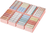 Organizzatore di Armadio per Abbigliamento - Cassetto Opportuno per 8 Stuks - Systeem di Organizzazione per Lade - Organizzatore per Maglioni, Pantaloni, Calze, Rosa