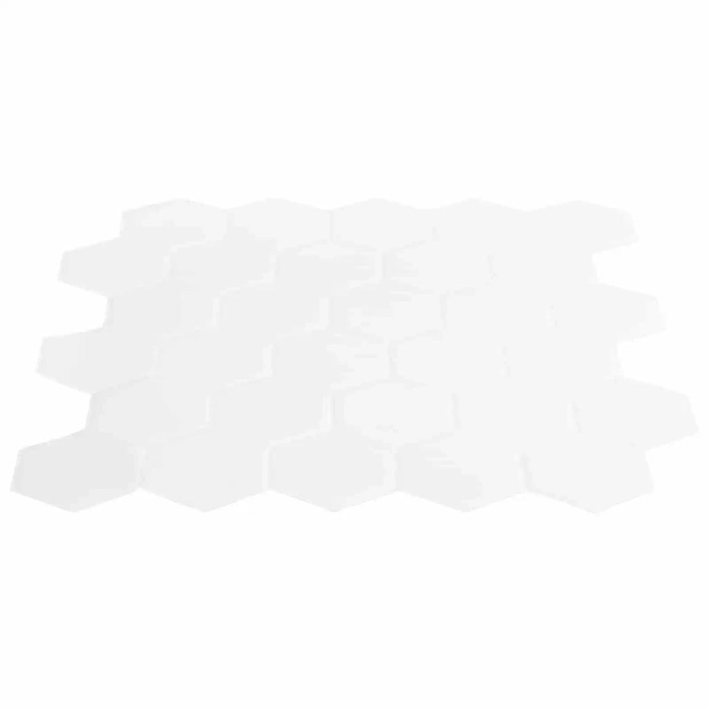 Piastrella Esagonale 20 pcs Bianco 30 x 30 cm Poliuretano e PET