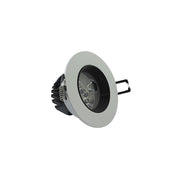 Trade Shop - Faretto Led Incasso A Molla Con Alette 3 5 7 9 12 15 18 W Cornice Telaio Bianco - -bianco Freddo-3 Watt