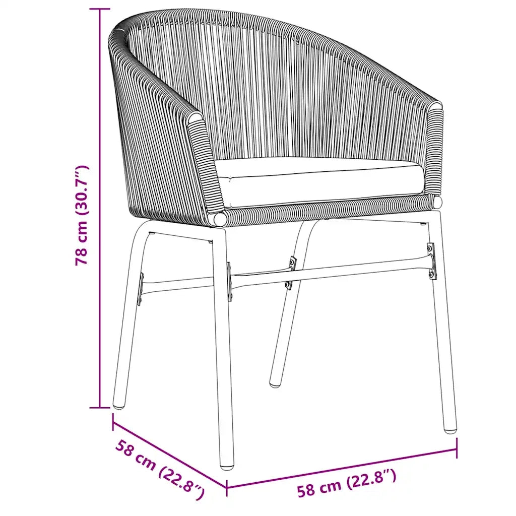 Set da Pranzo per Giardino 5 pcs Marrone 3379354
