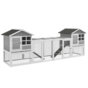 Gabbia per conigli ¨C zephmum ¨C Bianco Grigio 120x60x60