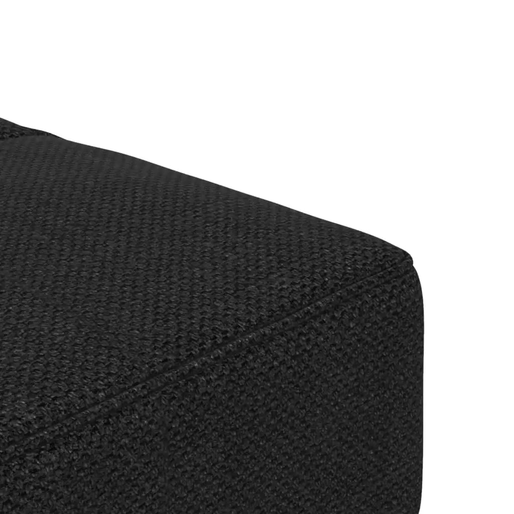 Divano Letto a 2 Posti con 2 Cuscini Nero in Tessuto 375794