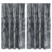 Tende in Velluto 2 pz Grigio Argento 140 x 140 cm Velluto