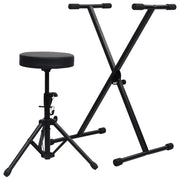 Set Supporto per Tastiera con Sgabello Nero CFW5996461