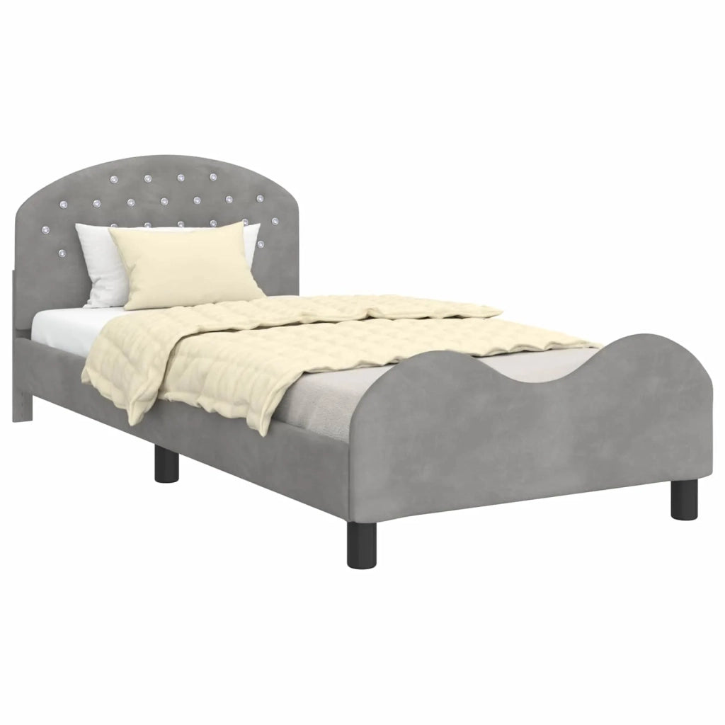 Struttura letto bambini con testata-Giroletto per bambini Grigio Chiaro 80 x 200 cm 928040