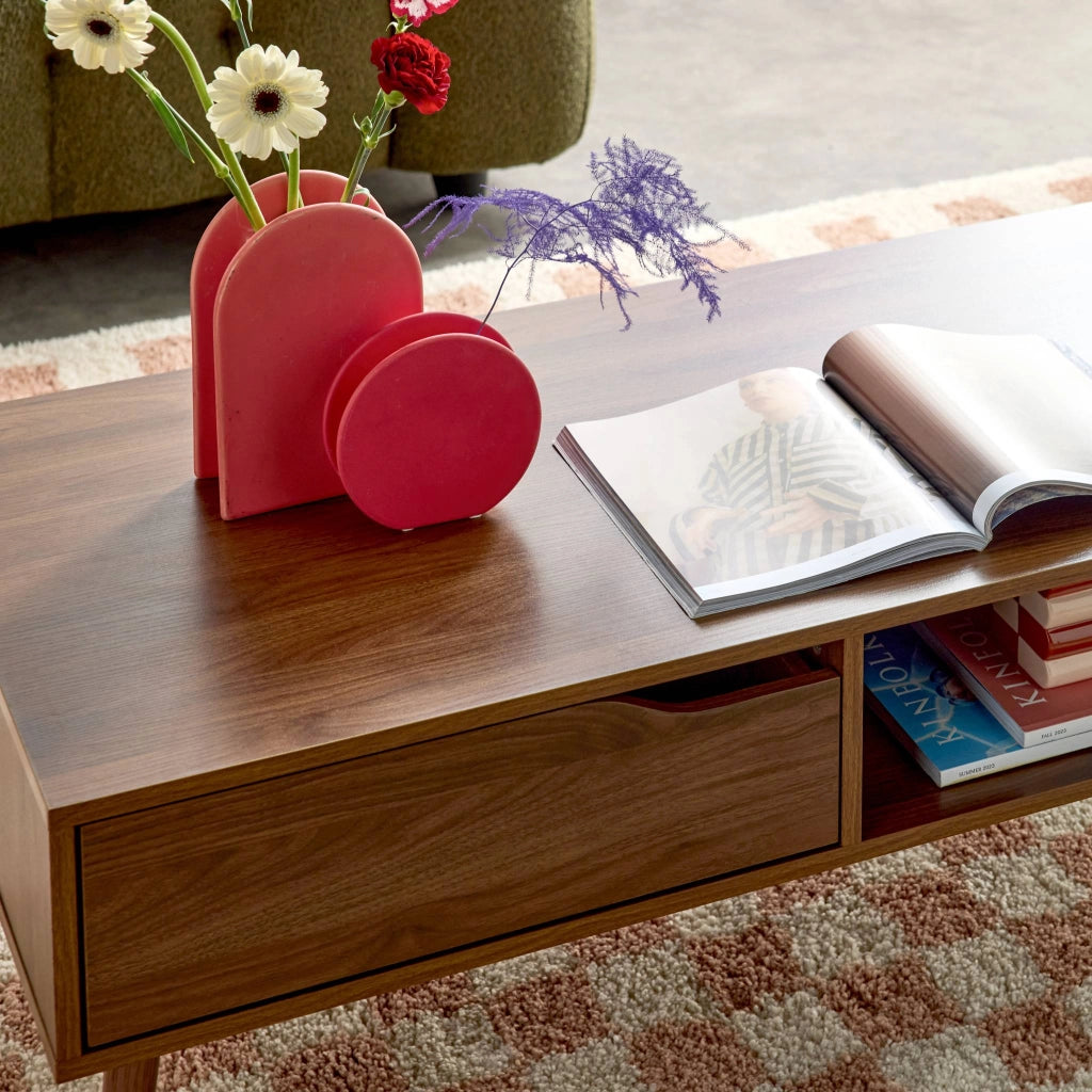Tavolino vintage effetto legno, marrone