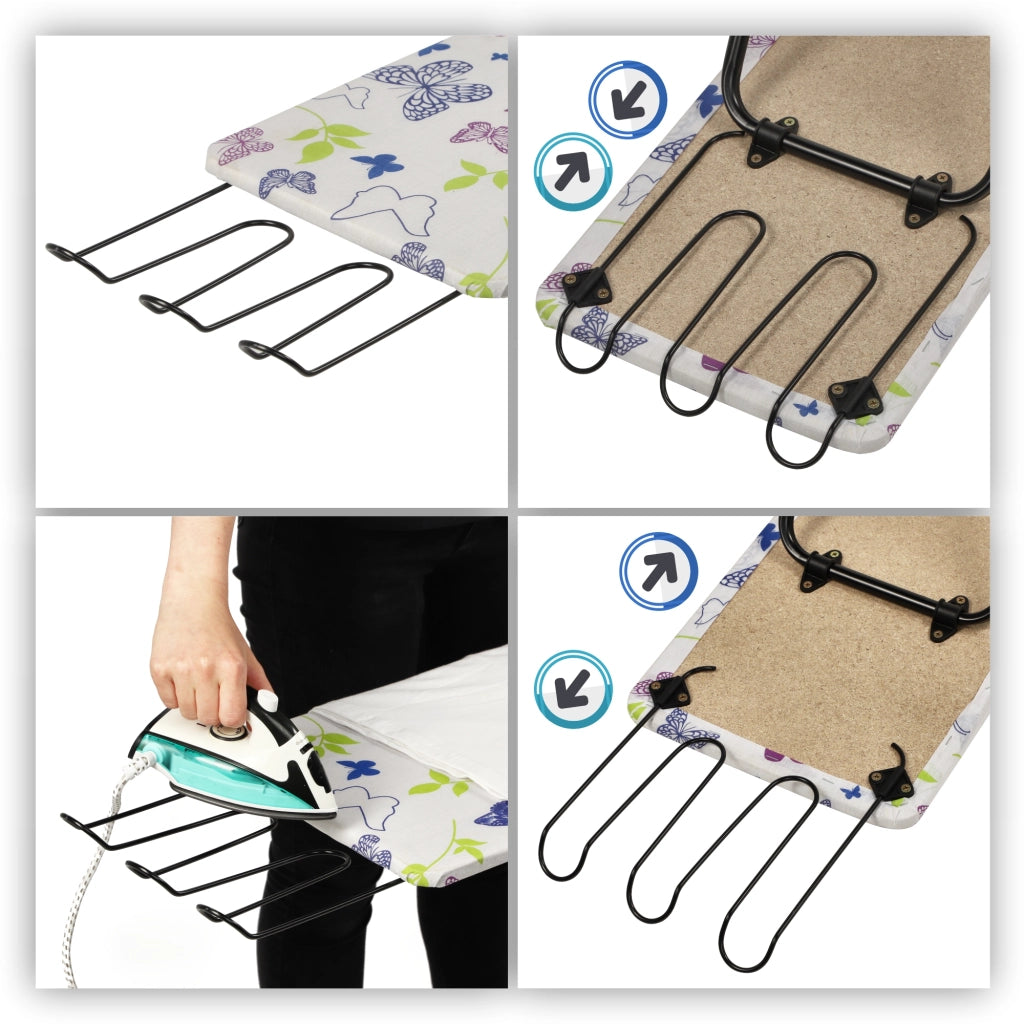 Asse da stiro pieghevole KADAX 100x30cm, leggera, con supporto per ferro da stiro standard.