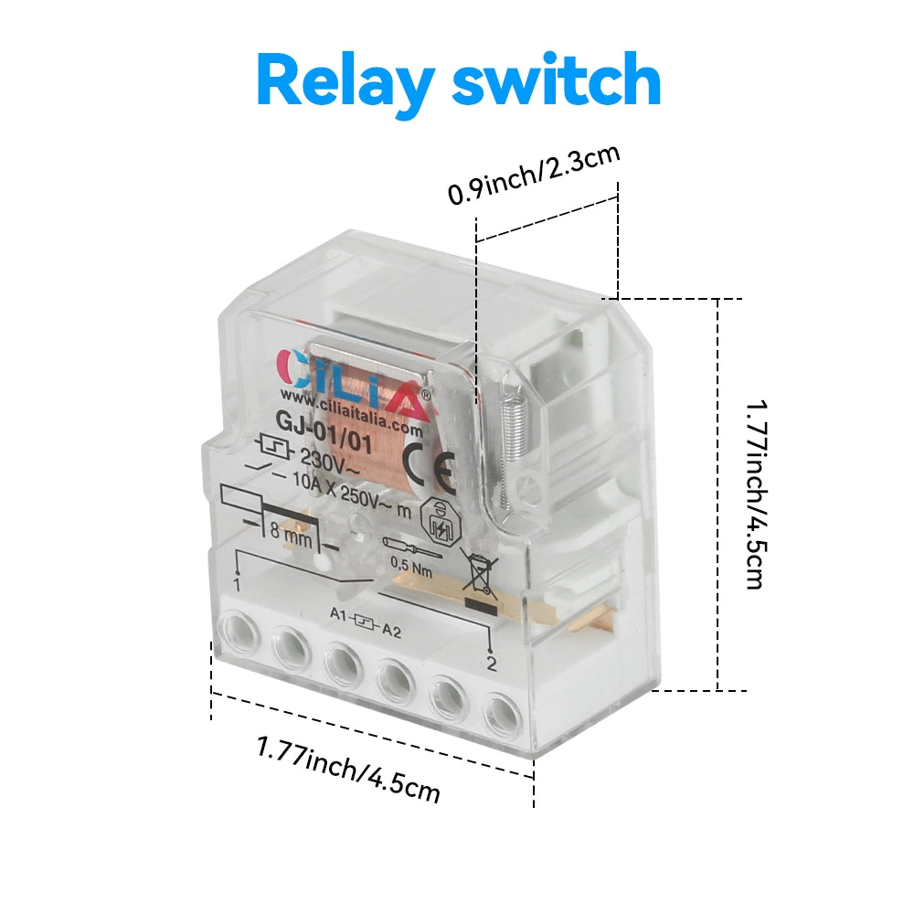 Rel¨¨ Interruttore ad Impulsi 230V 10A ¨C Xylo ¨C Contatti 1NO