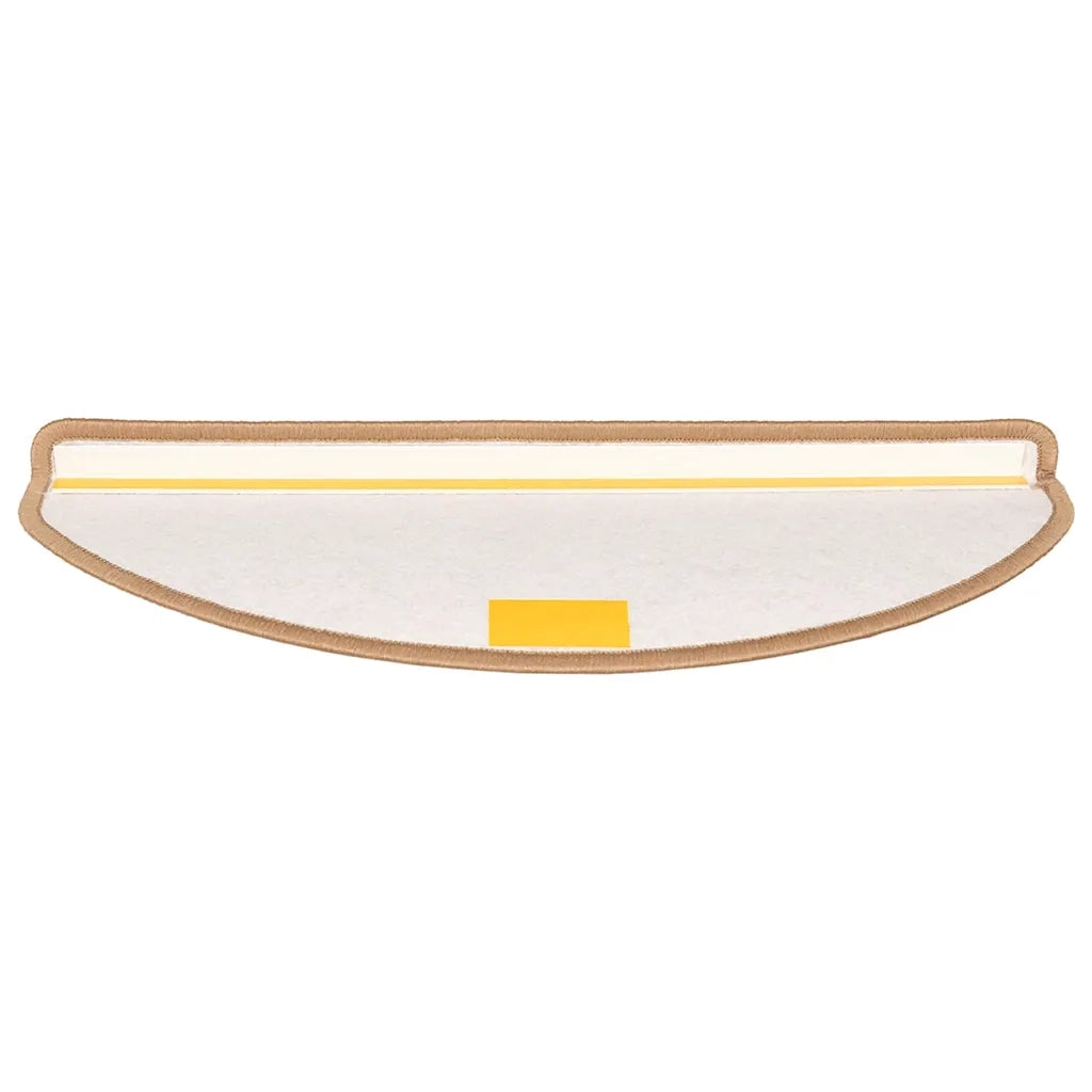 Tappetini per scale 15 pz 65x21x4 cm Marrone chiaro Semicircolari Grandi 149859