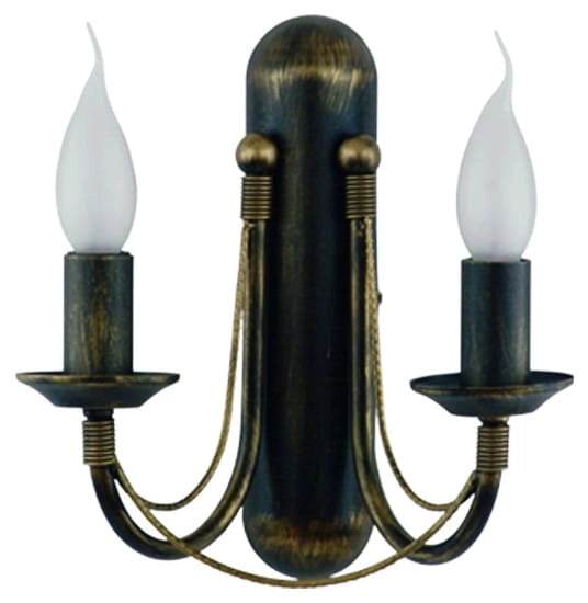 Applique Nowodvorski ARES nero oro 2xE14 metallo interno