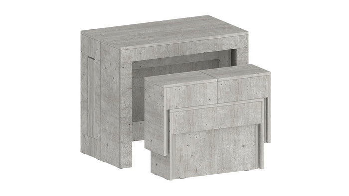 Set 2 Panche Allungabili 66/290x25x45 cm Pratika Singola A e B Cemento