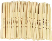 Fork per Frittelle in Legno da 100 pezzi per Festa e Campeggio