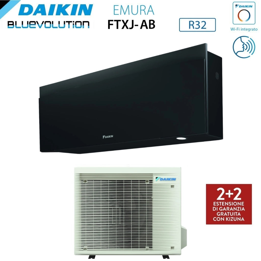 Condizionatore Daikin Emura Black III 15000 Btu FTXJ42AB R-32 Wi-Fi Integrato Nero Garanzia Italiana