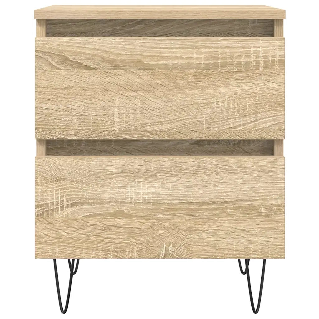 Comodino Rovere Sonoma 40x35x50 cm in Legno Multistrato