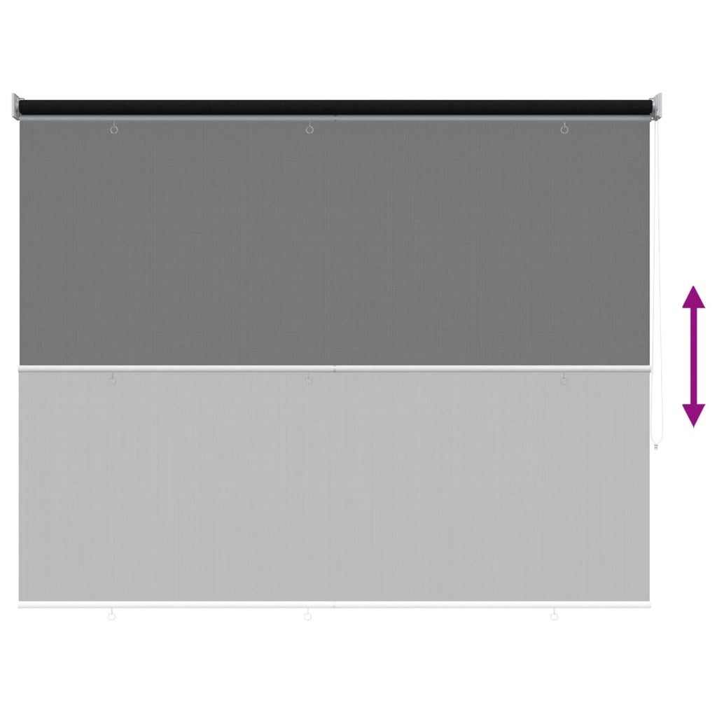 Tenda a Rullo Esterno Blocco UV 90% Nero 200 x 140 cm HDPE 42036071