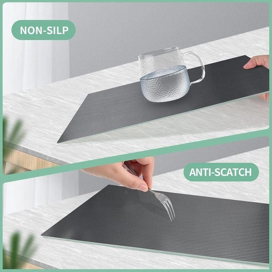 Pavimento Antiscivolo in EVA - Impermeabile e Non Aderente - 1 pezzo - Grigio - 50cm x 600cm
