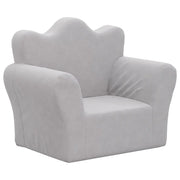 Divano | Divano da soggiorno | Sofa per Bambini Grigio Chiaro in Morbido Peluche